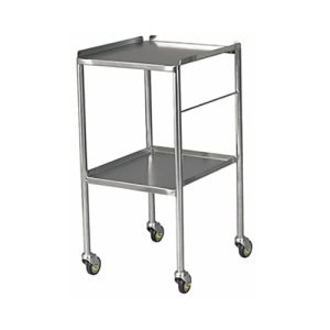 Dressing / Instrument Trolley - Fixed Shelves, Stainless Steel