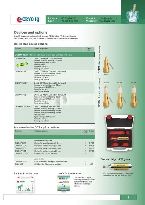 CryoIQ Liquid Freeze Therapy - Productlist CryoIQ 2021 VET Ver 1 No Price English Page 3 scaled