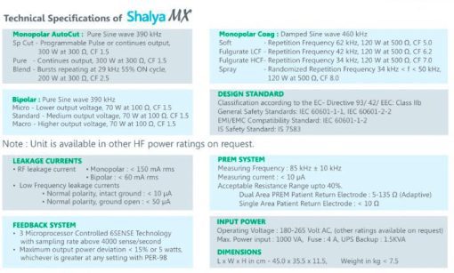 Shalya MX Electrosurgery Unit - Monopolar & Bipolar - Image 2