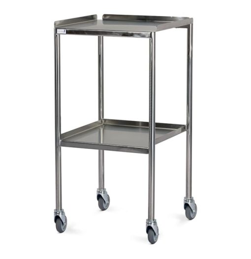 Bristol Maid Stainless Steel Dressing Trolley - Fixed Shelves, Sides Up - Image 4
