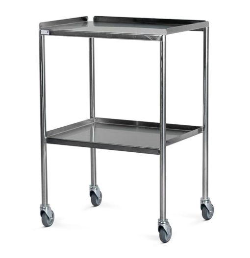 Bristol Maid Stainless Steel Dressing Trolley - Fixed Shelves, Sides Up - Image 3