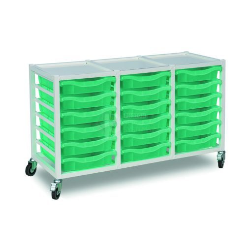18 Shallow Tray Medical Storage Trolley - Image 2