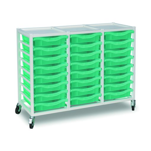 24 Shallow Tray Medical Storage Trolley - Image 2